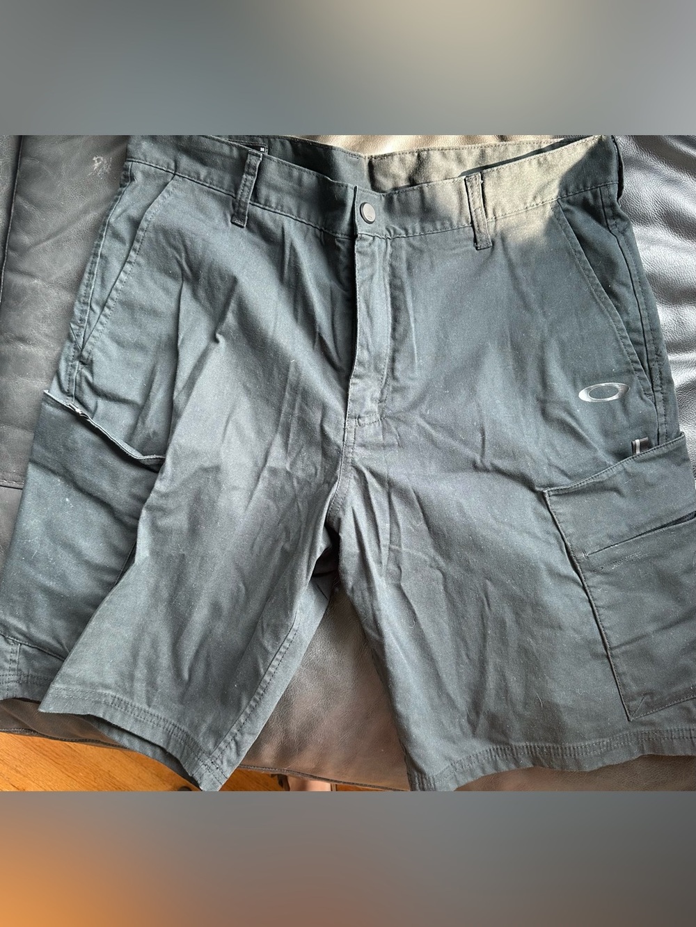 Oakley Black Cargo Shorts with Side Pockets